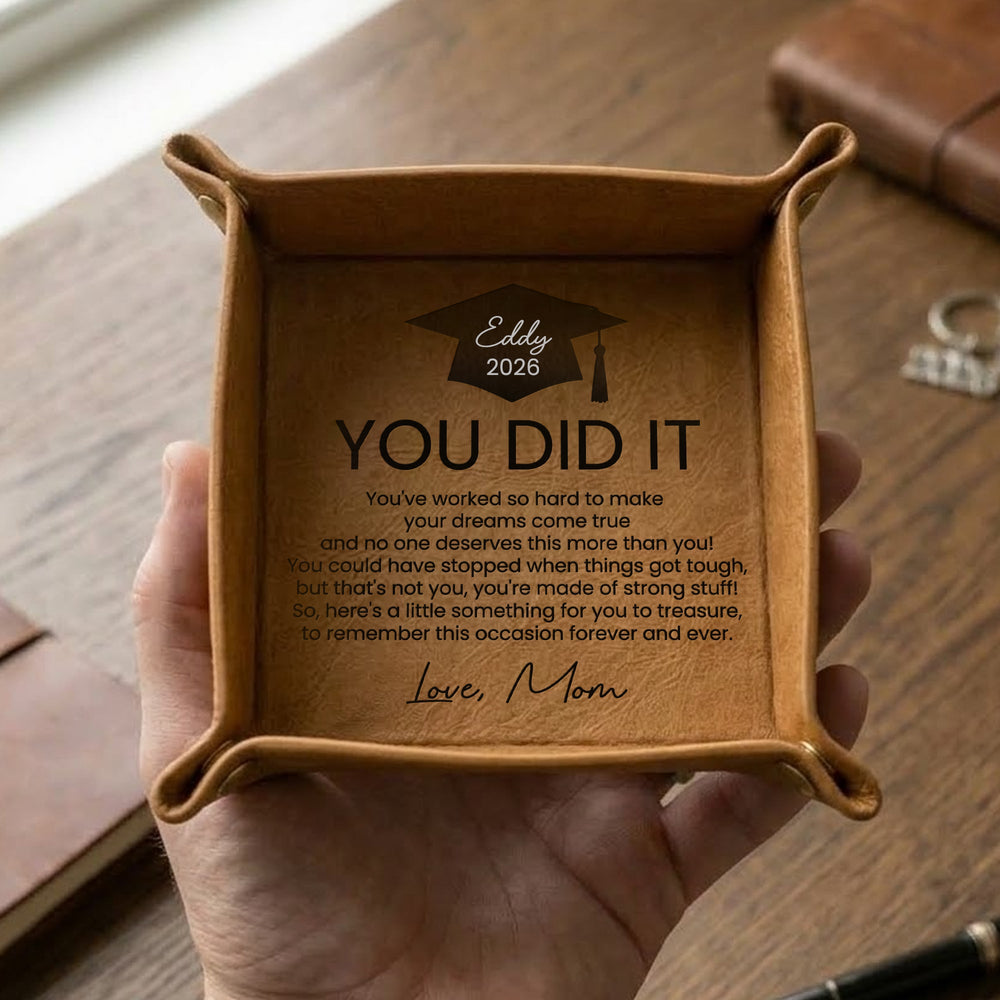 Graduation Gifts Message For Graduated Son - Personalized Valet Tray
