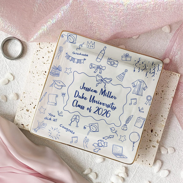 Graduation Keepsake Gift - Personalized Jewelry Dish