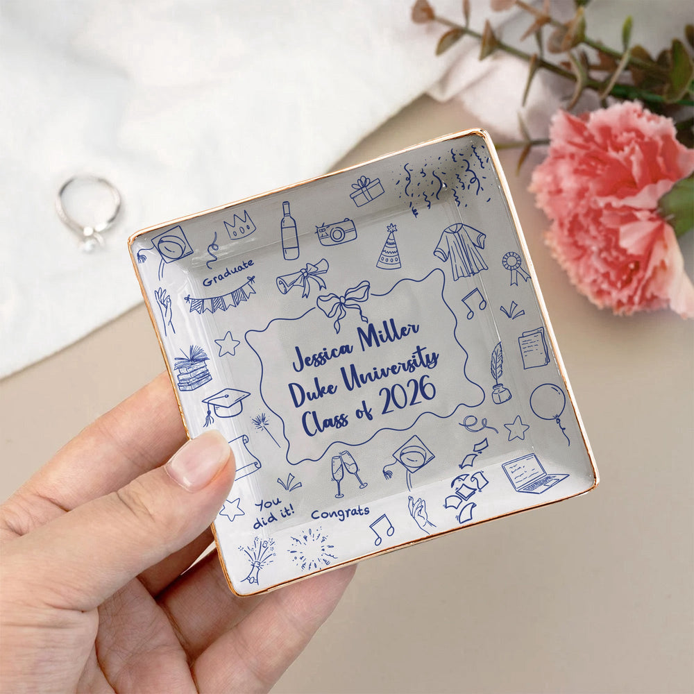 Graduation Keepsake Gift - Personalized Jewelry Dish