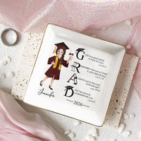 Graduation Motivation God Has Great Plans For You - Personalized Jewelry Dish