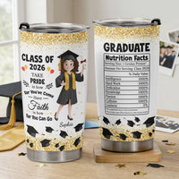 Graduation Nutrion Fact - Personalized Tumbler Cup