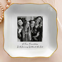 Graduation Photo Trinket Dish Gift For Her, Daughter, Besties - Personalized Jewelry Dish