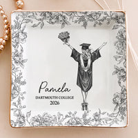Graduation Toile De Jouy - Personalized Jewelry Dish