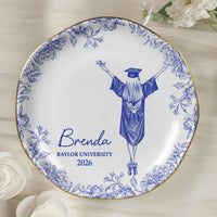 Graduation Toile De Jouy - Personalized Jewelry Dish
