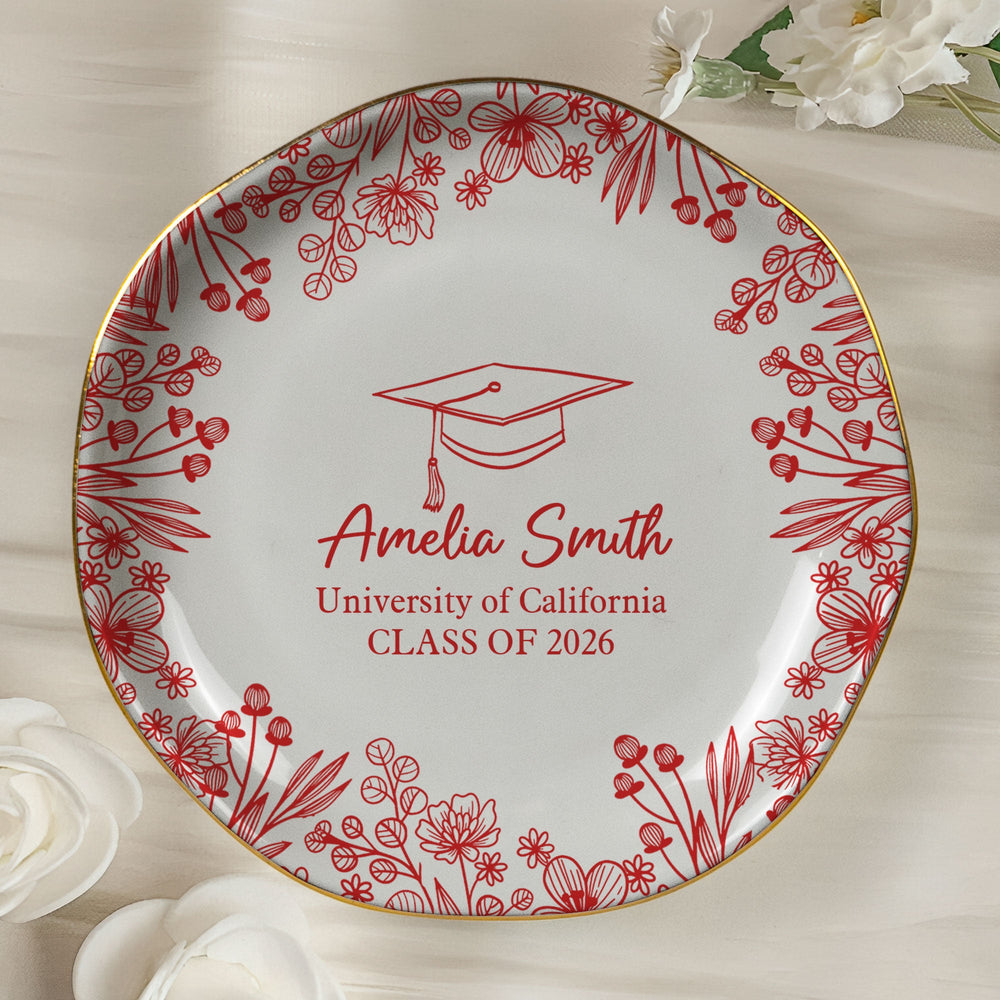 Graduation Trinket Dish Graduation Gift For Her, Him - Personalized Jewelry Dish