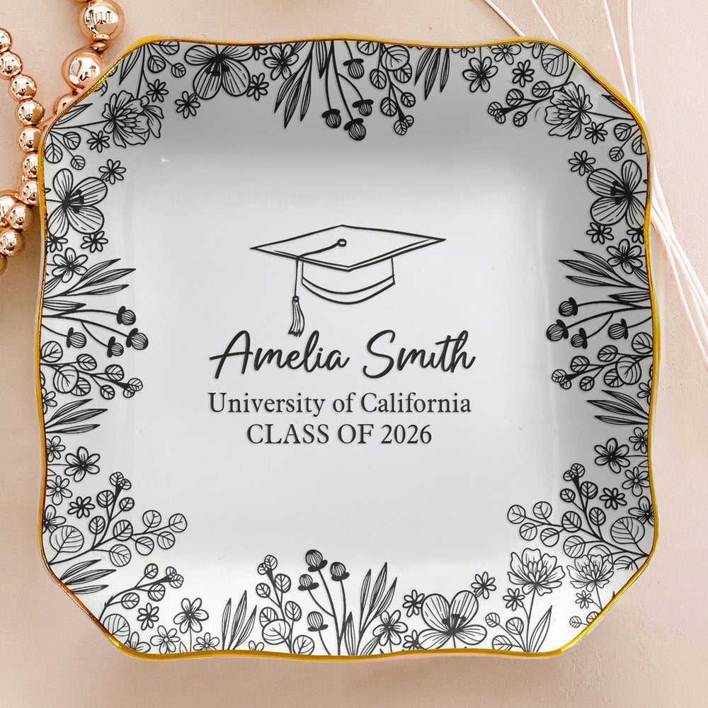 Graduation Trinket Dish Graduation Gift For Her, Him - Personalized Jewelry Dish
