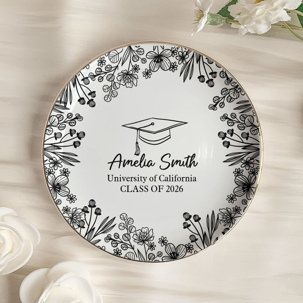 Graduation Trinket Dish Graduation Gift For Her, Him - Personalized Jewelry Dish