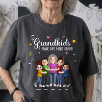 Grandkids Make Life More Grand Grandma Hug - Personalized Shirt