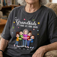 Grandkids Make Life More Grand Grandma Hug - Personalized Shirt
