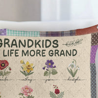 Grandkids Make Life More Grand - Personalized Pillow Cover