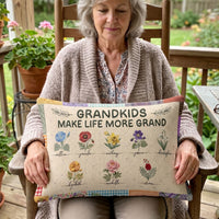 Grandkids Make Life More Grand - Personalized Pillow Cover