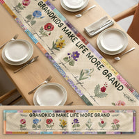 Grandkids Make Life More Grand - Personalized Table Runner