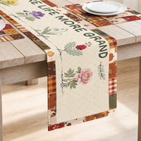 Personalized Family Name Table Runner Set - Custom Grandkids Gift for Grandparents Grandma Grandpa