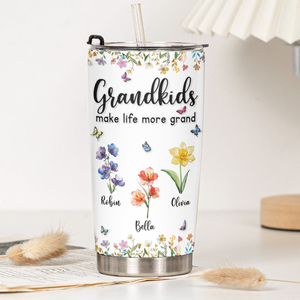 Grandkids Make Life More Grand - Personalized Tumbler