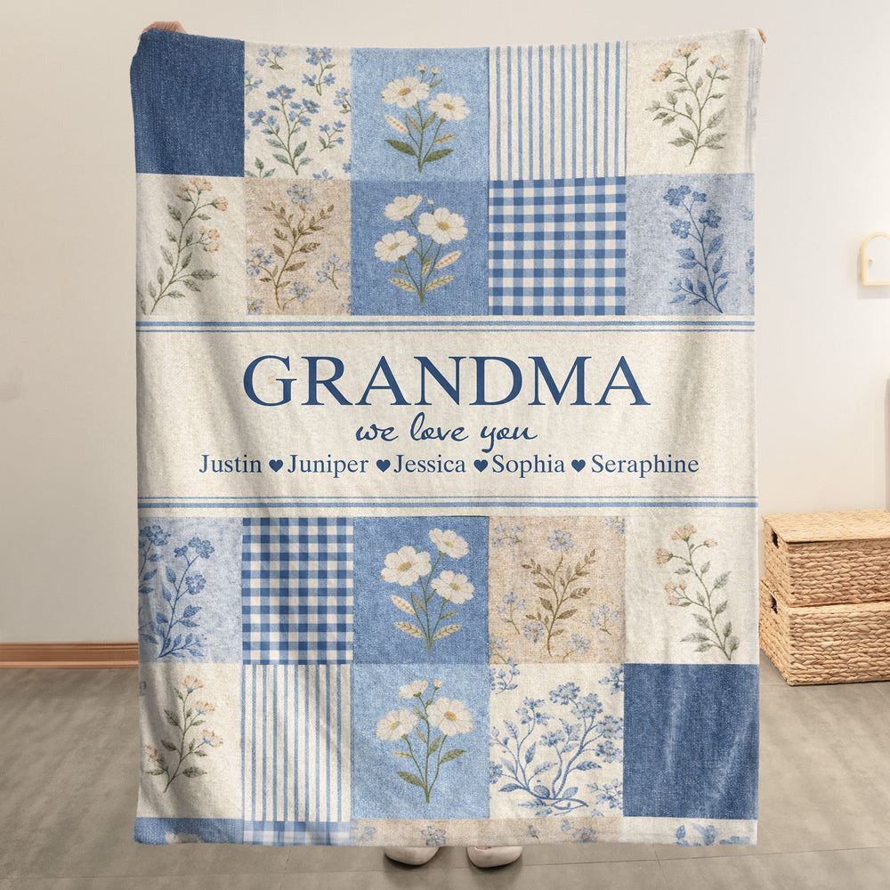 Mother's Day Gifts, Grandma We Love You New Version Gift For Grandma - Personalized Blanket