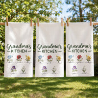 Grandma's Kitchen Patchwork Flower - Personalized Kitchen Towel
