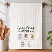 Grandma's Kitchen Patchwork Flower - Personalized Kitchen Towel