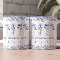 Grandma's Garden Love Grows Here Gift For Grandma - Personalized Mug