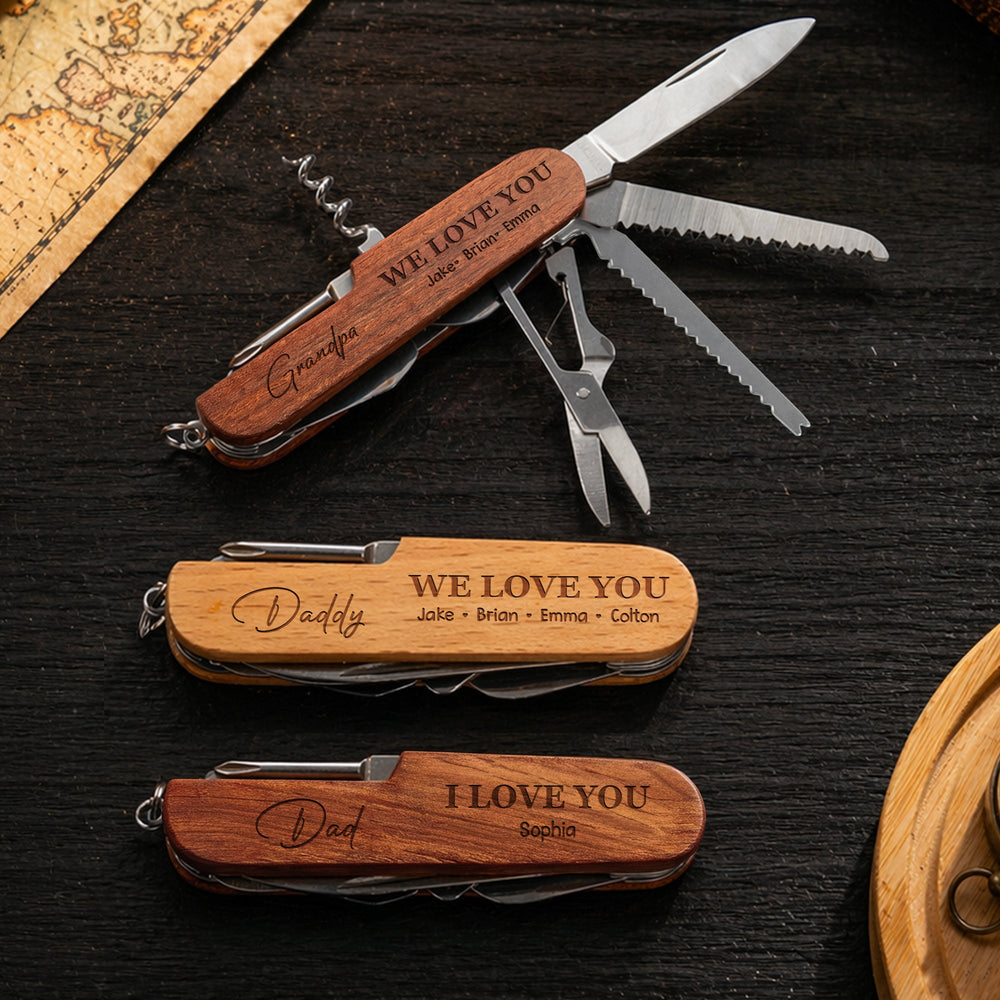 Grandpa We Love You - Personalized Multi Tool Knife