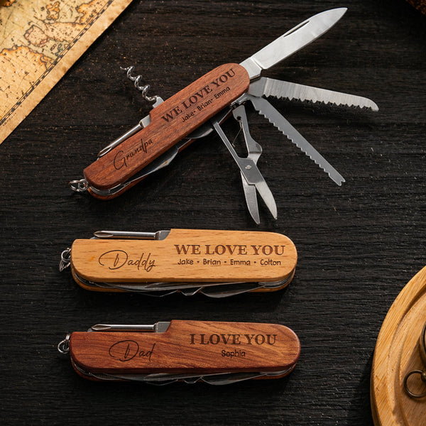 Grandpa We Love You - Personalized Multi Tool Knife