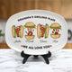 Grandpa's Grilling Plate, Custom Burger Hot Dog Handprint Footprint | Platter BBQ Grandpa Gift