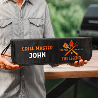 Custom Name BBQ Grill Tool Set - Personalized Grilling Gift for Him, Dad