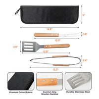 Custom Name BBQ Grill Tool Set - Personalized Grilling Gift for Him, Dad