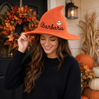 Personalized Halloween Witch Hat with Custom Name, Trick or Treat Costume Hat for Kids & Adults