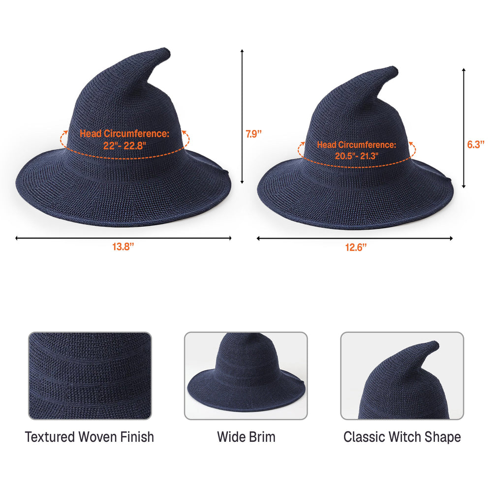 Personalized Halloween Witch Hat with Custom Name, Trick or Treat Costume Hat for Kids & Adults