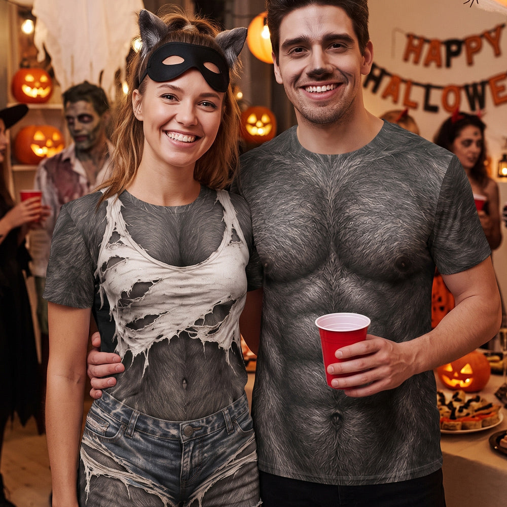 Personalized Halloween 3D All Over Print Shirt - Custom Scary Skin Costume Tee