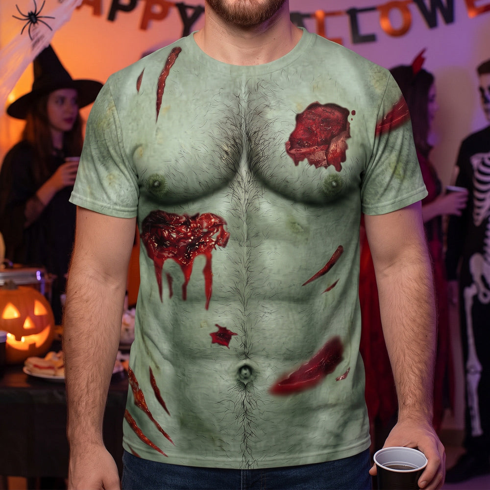 Personalized Halloween 3D All Over Print Shirt - Custom Scary Skin Costume Tee