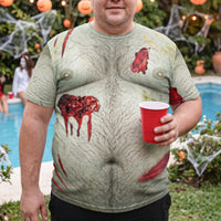 Personalized Halloween 3D All Over Print Shirt - Custom Scary Skin Costume Tee