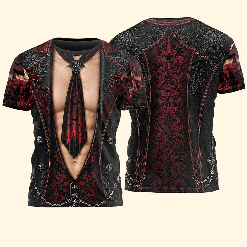 Funny Sexy 3D Halloween Costume T-Shirt, Fake Bikini Pumpkin Graphic Gag Tee