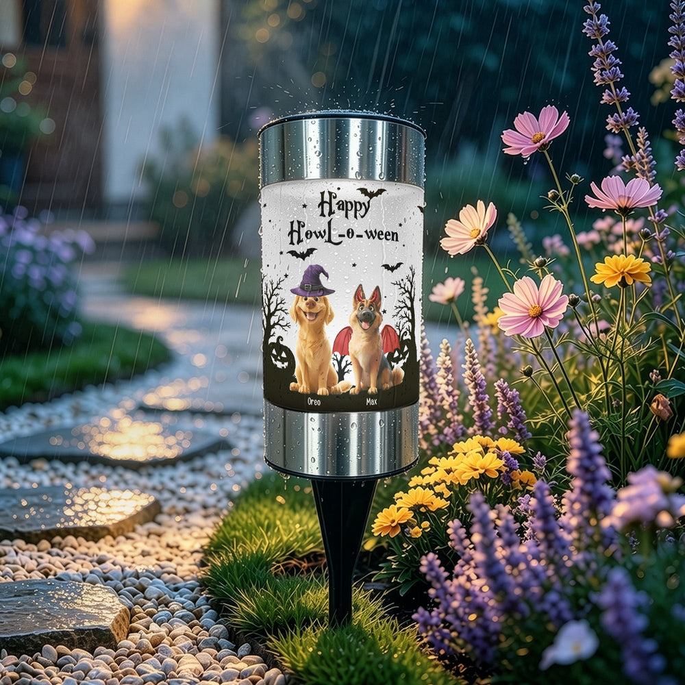 Personalized Halloween Pet Solar Garden Light - Custom Dog Cat Pathway Stake Decor