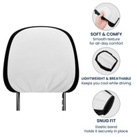 Personalized Halloween Horror Car Headrest Covers, Scary Face Auto Seat Decor
