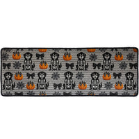 Personalized Halloween Pet Runner Rug – Non-Slip Pumpkin Faux Yarn Floor Mat