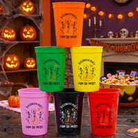 Custom Funny Halloween Stadium Cups - Personalized Party Drinkware Favors