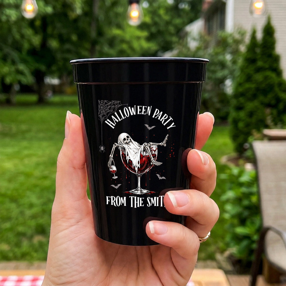 Custom Funny Halloween Stadium Cups - Personalized Party Drinkware Favors