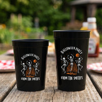 Custom Funny Halloween Stadium Cups - Personalized Party Drinkware Favors