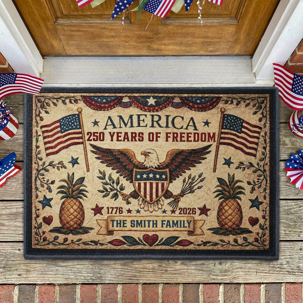 Happy 250Th Anniversary Semiquincentennial - Personalized Doormat