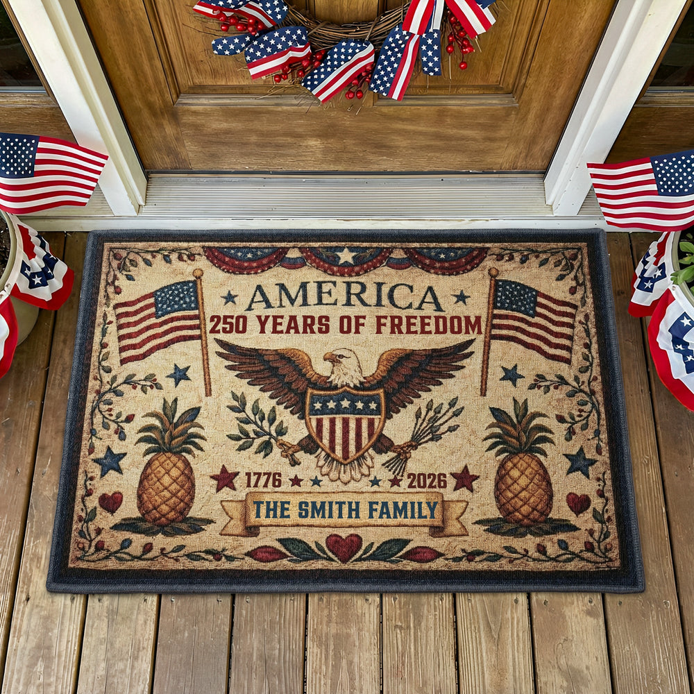 Happy 250Th Anniversary Semiquincentennial - Personalized Doormat