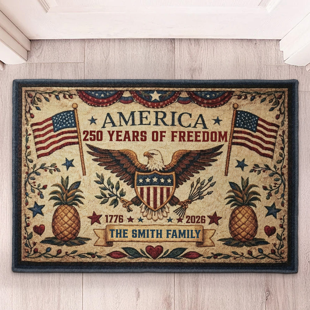 Happy 250Th Anniversary Semiquincentennial - Personalized Doormat
