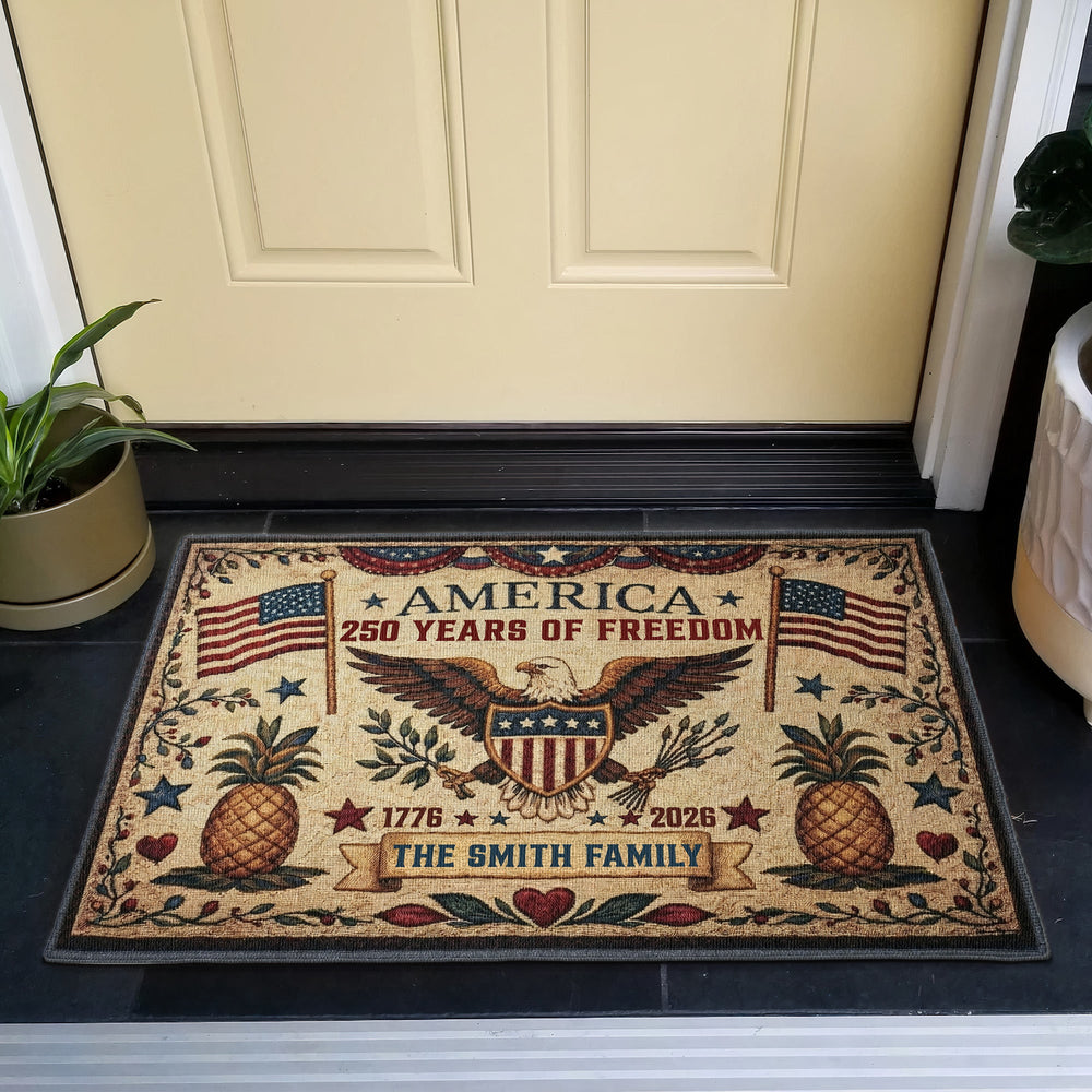 Happy 250Th Anniversary Semiquincentennial - Personalized Doormat