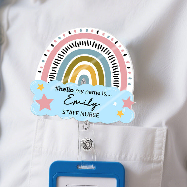 Hello My Name Is.. - Personalized Acrylic Badge Reel