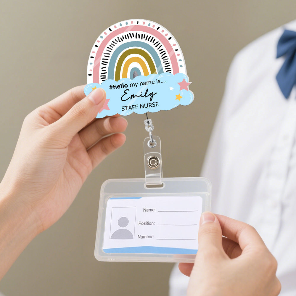Hello My Name Is.. - Personalized Acrylic Badge Reel