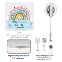 Hello My Name Is.. - Personalized Acrylic Badge Reel
