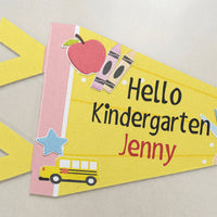 Hello School Back To School Gift For Kid First Day Of School - Personalized Pennant