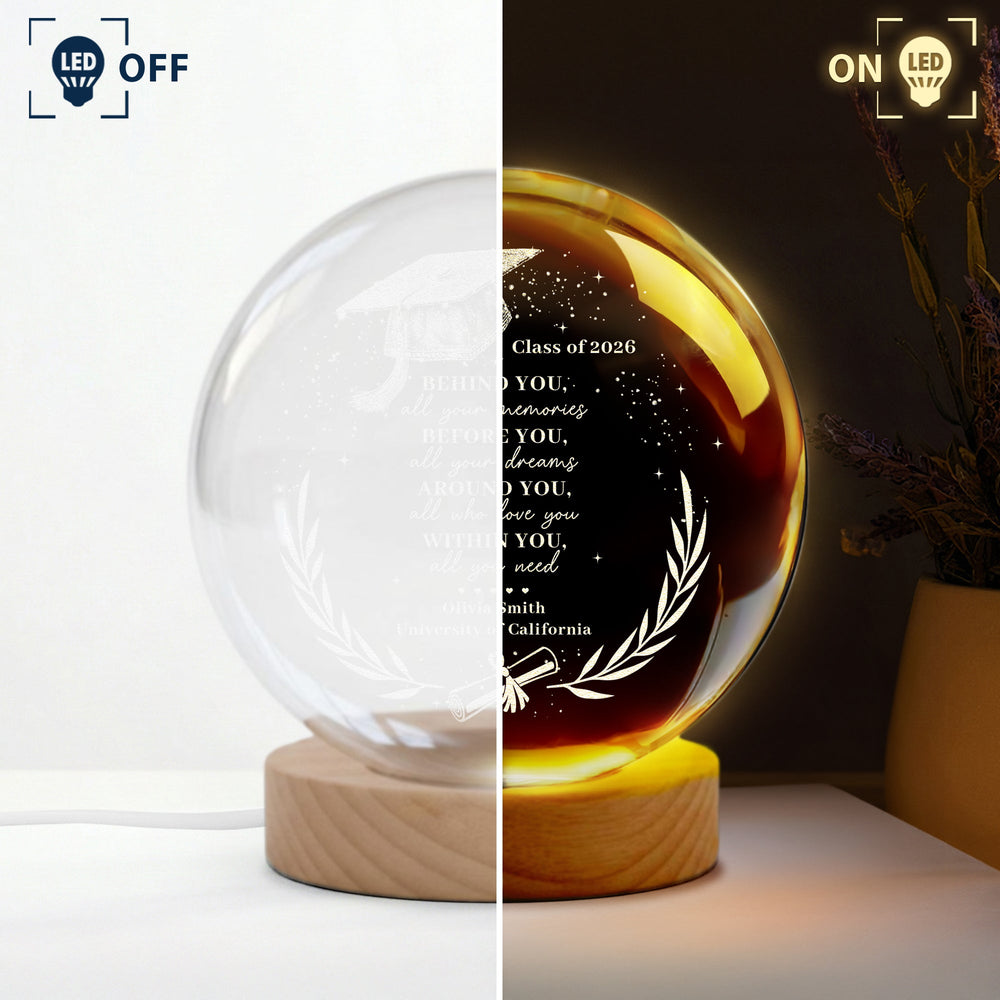 Highschool College Graduation Gift For Bestie, Daughter - Personalized Night Light