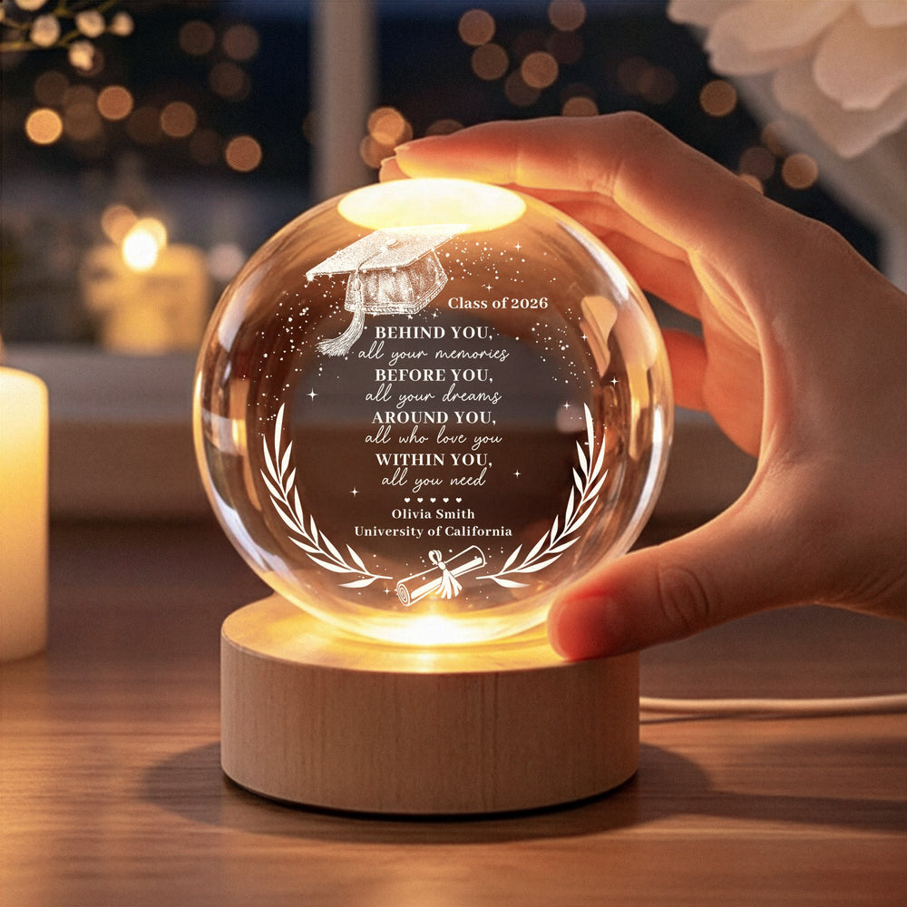 Highschool College Graduation Gift For Bestie, Daughter - Personalized Night Light