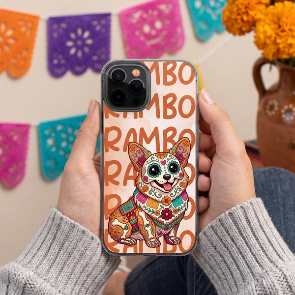 Hispanic Floral Custom Pet Photo Day Of The Dead - Personalized Phone Case